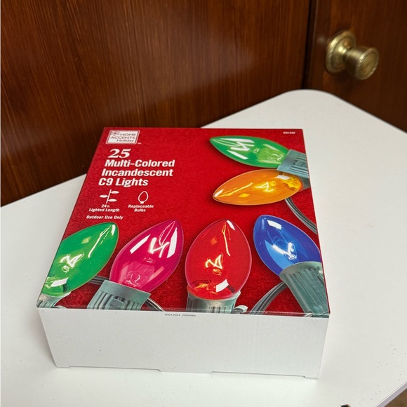 25 Multi-Colored Incandescent C9 string Lights Large bulbs - Picture 7 of 11